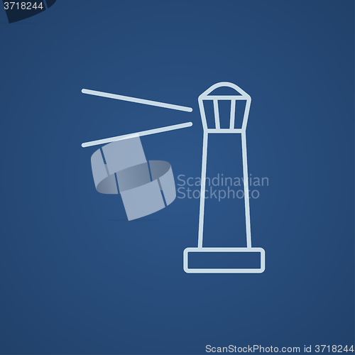 Image of Lighthouse line icon.