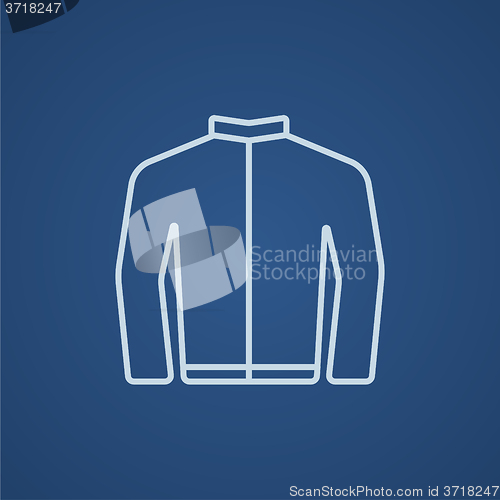 Image of Biker jacket line icon.