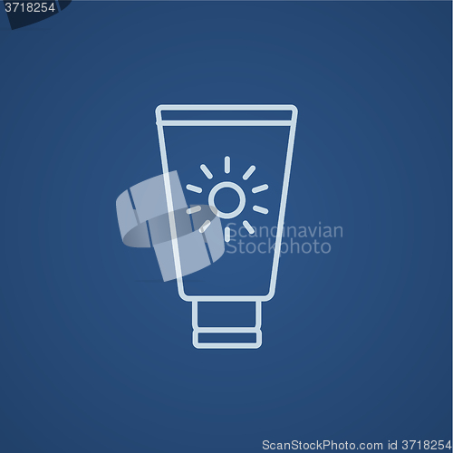 Image of Sunscreen line icon.