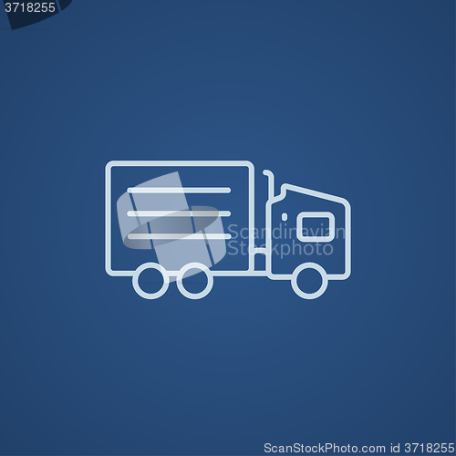 Image of Delivery truck line icon.