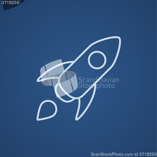 Image of Rocket line icon.