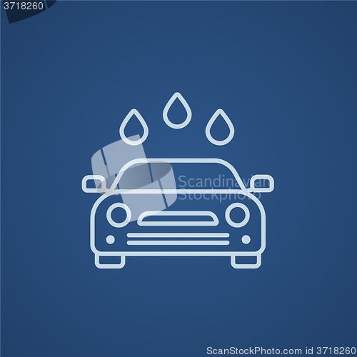 Image of Car wash line icon.