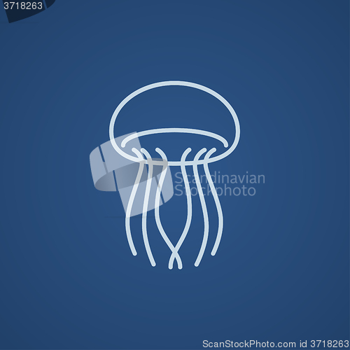 Image of Jellyfish line icon.