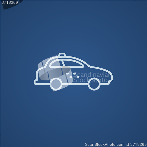 Image of Taxi car line icon.