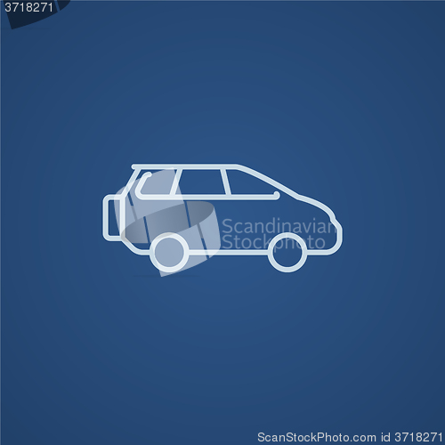 Image of Minivan line icon.