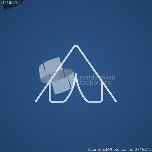 Image of Tent line icon.