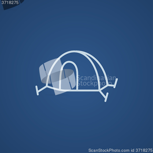 Image of Tent line icon.