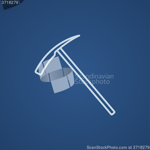 Image of Ice pickaxe line icon.