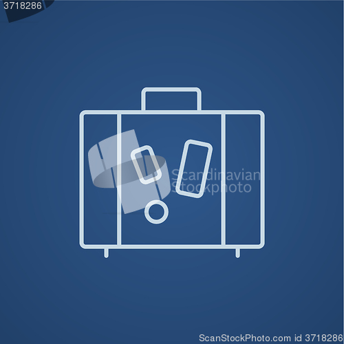 Image of Suitcase line icon.