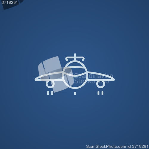 Image of Airplane line icon.