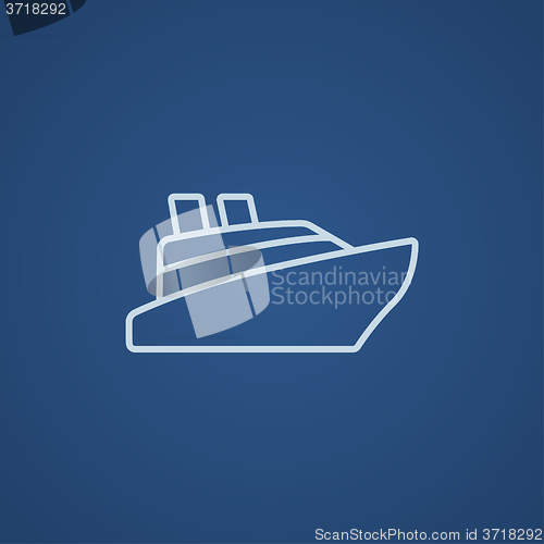 Image of Cruise ship line icon.