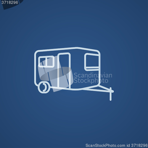 Image of Caravan line icon.