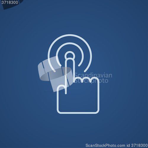 Image of Touch screen gesture line icon.