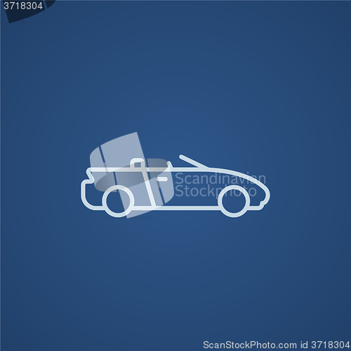 Image of Convertible car line icon.