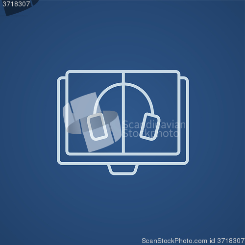 Image of Audiobook line icon.