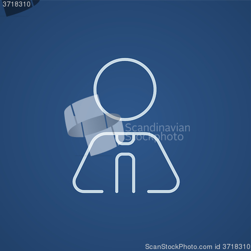 Image of Businessman line icon.