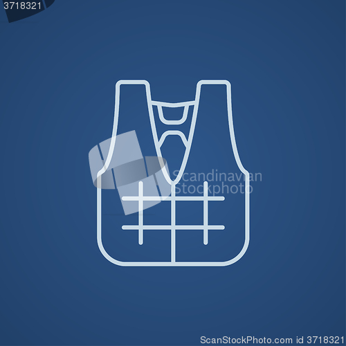 Image of Life vest line icon.