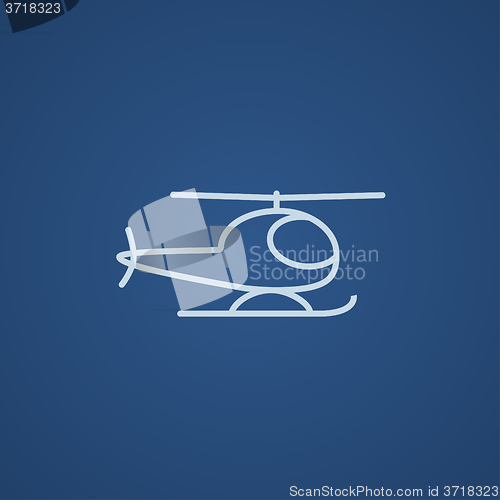 Image of Helicopter line icon.