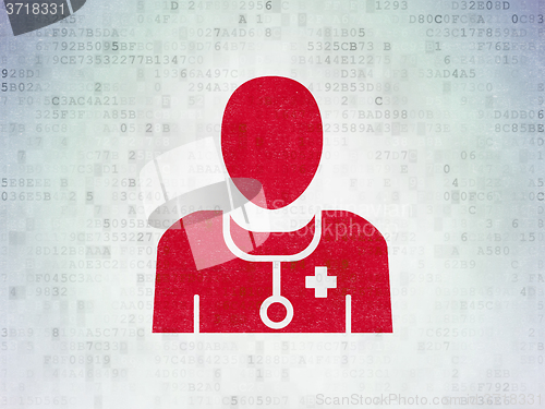 Image of Health concept: Doctor on Digital Paper background
