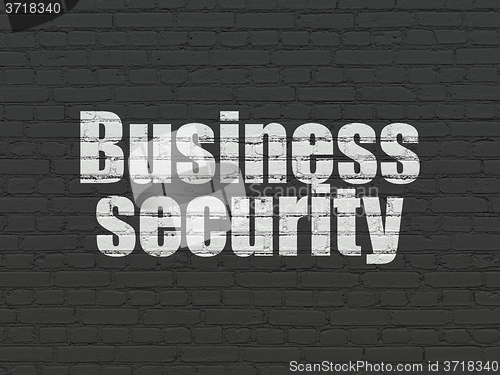 Image of Safety concept: Business Security on wall background
