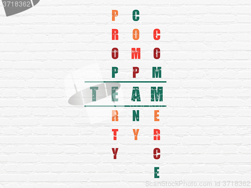 Image of Finance concept: Team in Crossword Puzzle