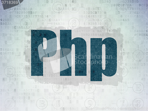 Image of Database concept: Php on Digital Paper background