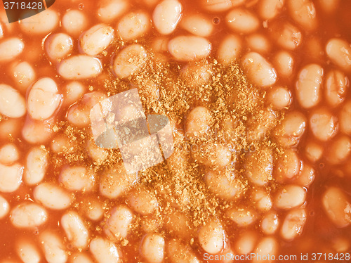 Image of Retro looking Baked beans