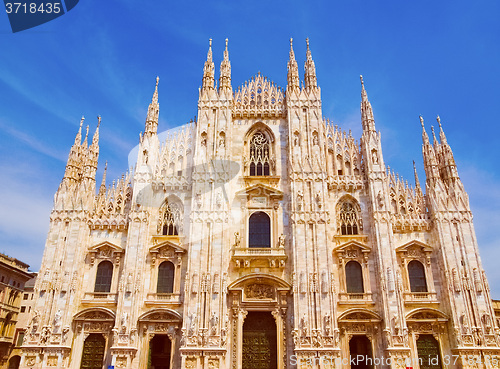 Image of Retro look Milan cathedral
