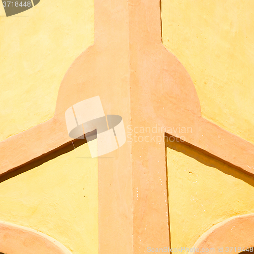 Image of orange in europe italy old wall and antique contruction yellow  