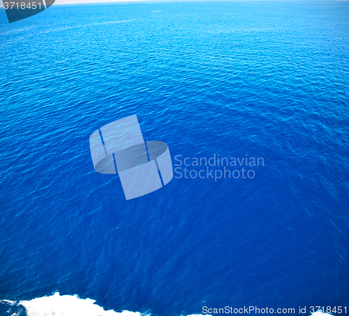 Image of greece from the boat  islands in mediterranean sea and sky