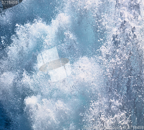 Image of foam and froth in the sea of mediterranean greece