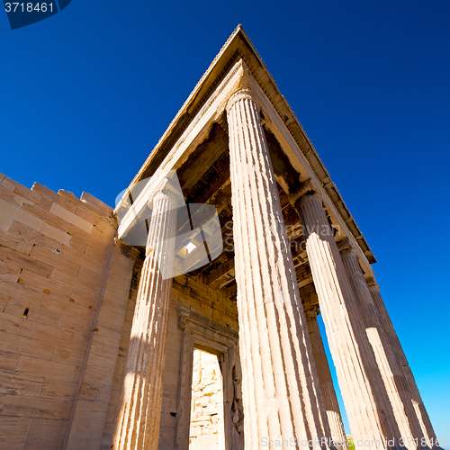 Image of athens  acropolis and  historical    in greece the old architect