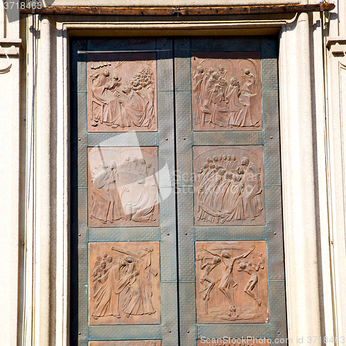 Image of old door in italy land europe architecture and wood the historic