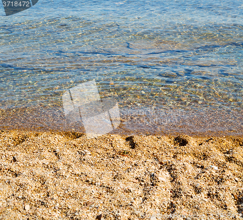 Image of flow foam and froth in the sea    of mediterranean greece
