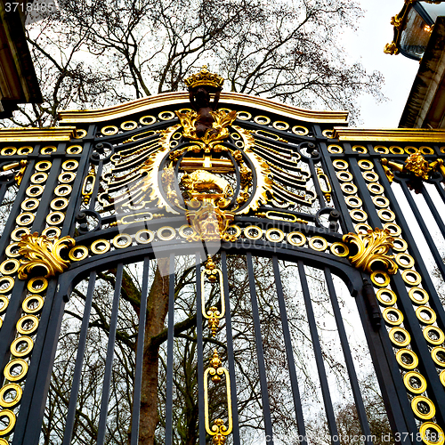 Image of in london england the old metal gate  royal palace