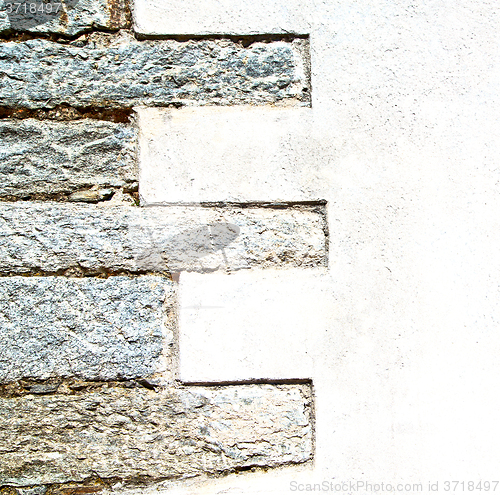 Image of grey in europe italy old wall and antique contruction   low colo
