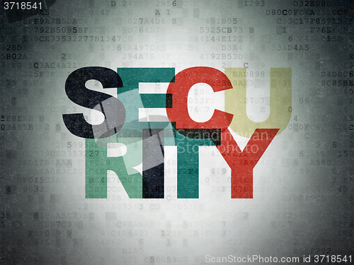 Image of Safety concept: Security on Digital Paper background