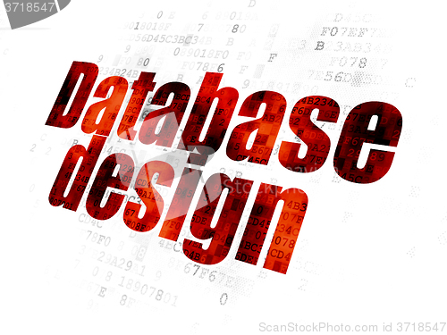Image of Software concept: Database Design on Digital background