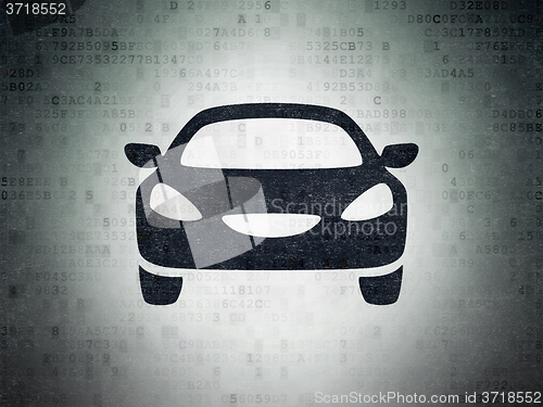 Image of Vacation concept: Car on Digital Paper background