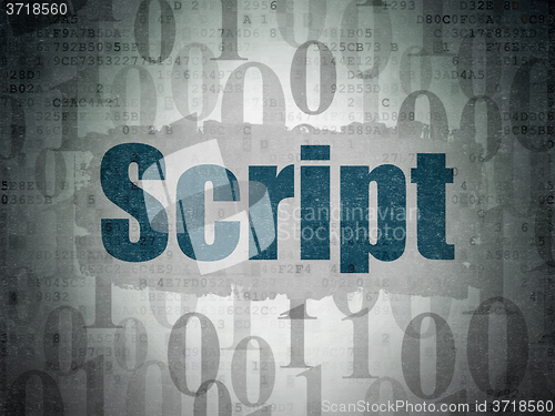Image of Database concept: Script on Digital Paper background