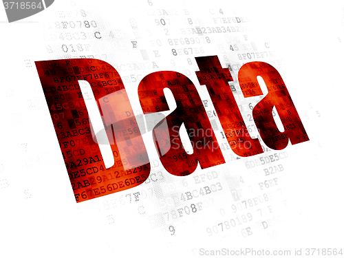 Image of Data concept: Data on Digital background