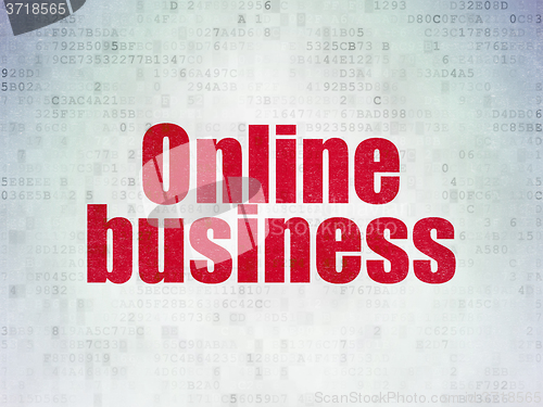 Image of Finance concept: Online Business on Digital Paper background