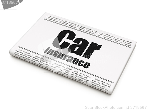 Image of Insurance concept: newspaper headline Car Insurance