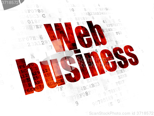 Image of Web design concept: Web Business on Digital background