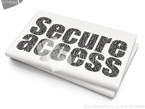 Image of Safety concept: Secure Access on Blank Newspaper background