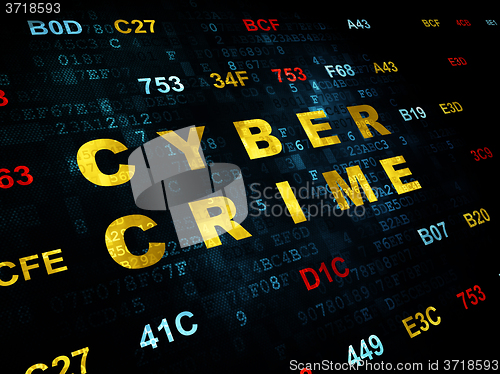 Image of Security concept: Cyber Crime on Digital background