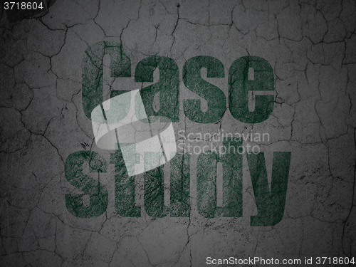 Image of Learning concept: Case Study on grunge wall background