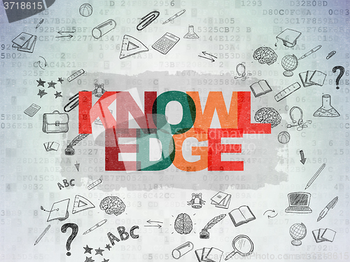 Image of Learning concept: Knowledge on Digital Paper background