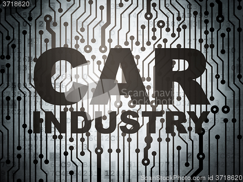 Image of Industry concept: circuit board with Car Industry