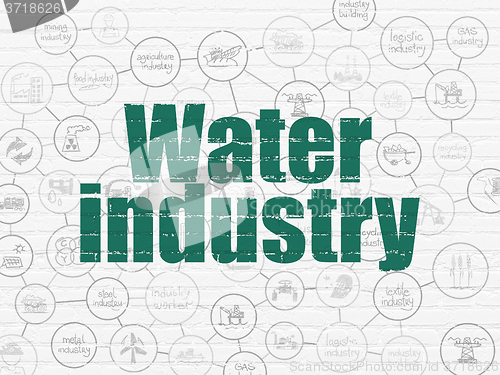 Image of Industry concept: Water Industry on wall background